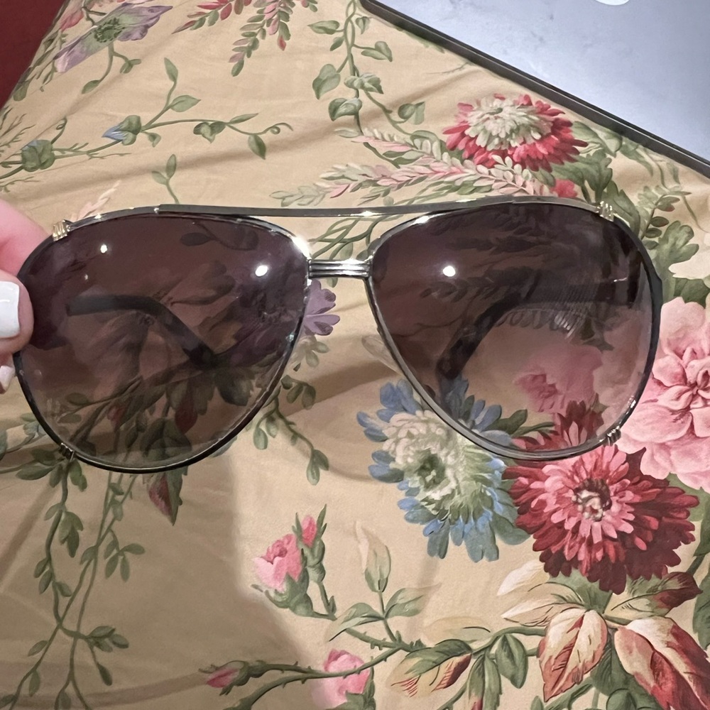 Christian Dior Dior Chicago2 Gold Tone Frame Aviator Sunglasses host pick - Picture 4 of 16